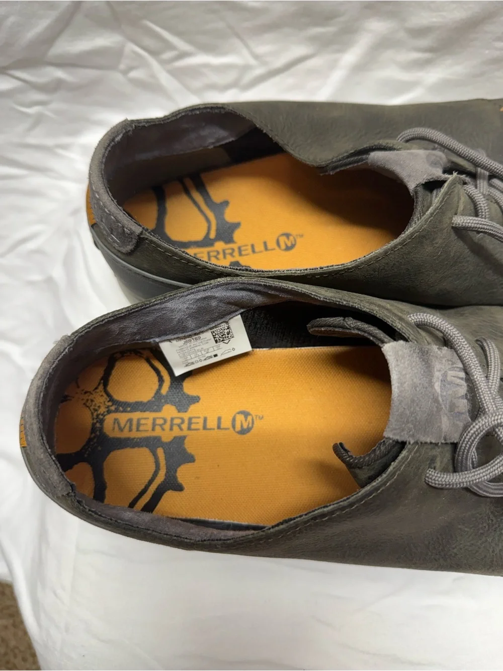 Merrell Men's Olive Green Leather Lace Up Sneakers
